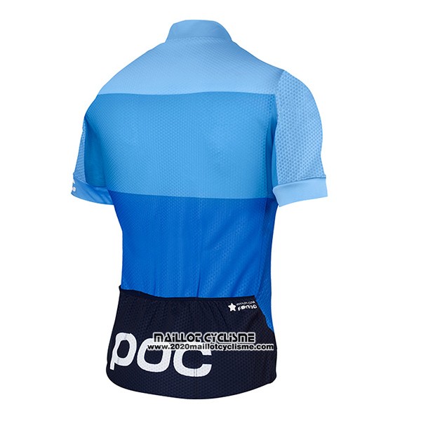 2017 Maillot Ciclismo POC Fondo Elements Bleu Clair Manches Courtes et Cuissard